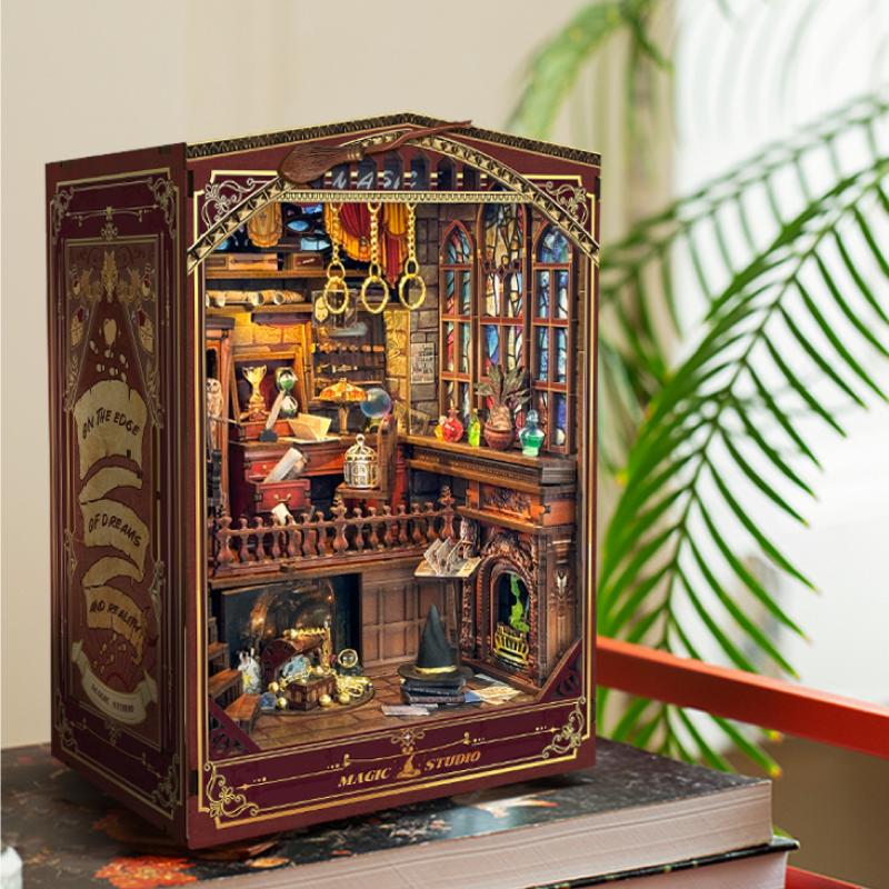 Diy livro nook prateleira inse - Diy Wooden Book Nook Kit Shelf Insert avaliação e preço