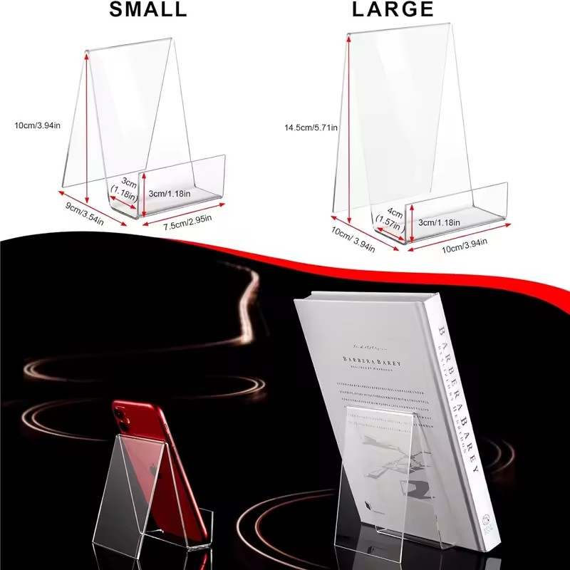 4 pçs acrílico livro suporte p - Clear Acrylic Book Stand Holder avaliação e preço
