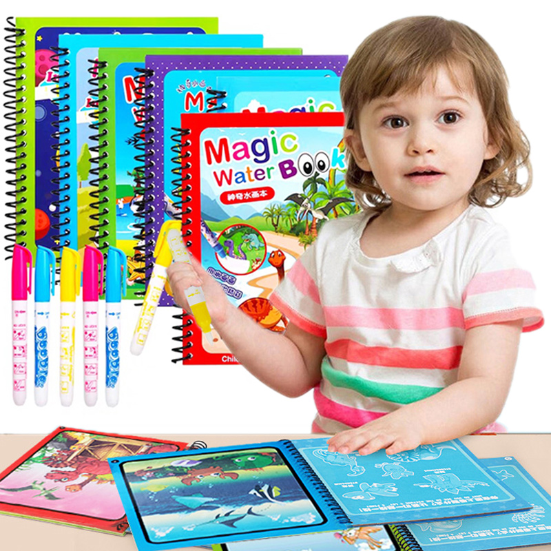 Montessori brinquedos reutiliz - Reusable Water Magic Coloring Book avaliação e preço