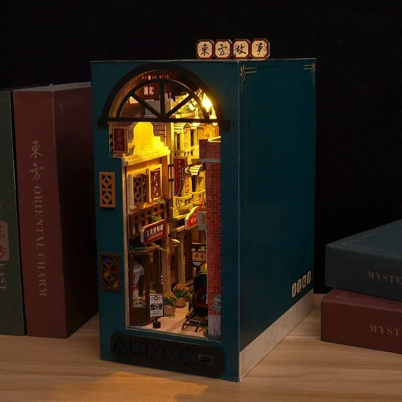 Kit de Modelos em Miniatura DI - Diy Wooden Book Nook Kit Shelf Insert avaliação e preço