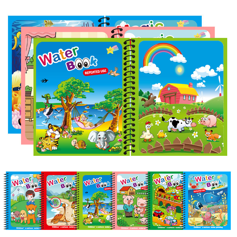 Montessori brinquedos reutiliz - Reusable Water Magic Coloring Book avaliação e preço