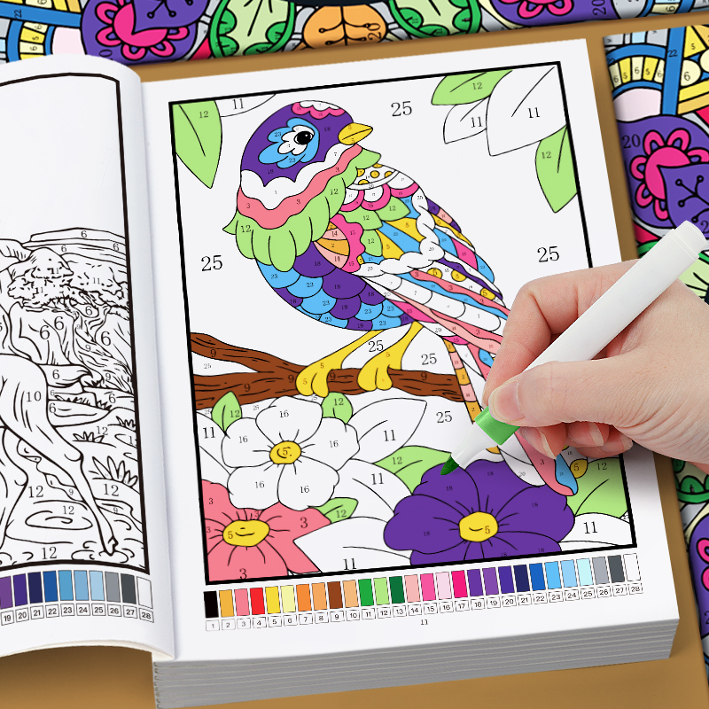 Livro de Colorir por Número pa - Adult Coloring Book Stress Relief avaliação e preço