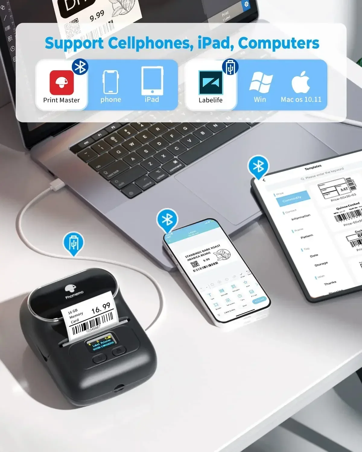 Phomemo m110 mini impressora p - Mini Pocket Thermal Printer Paper Roll avaliação e preço