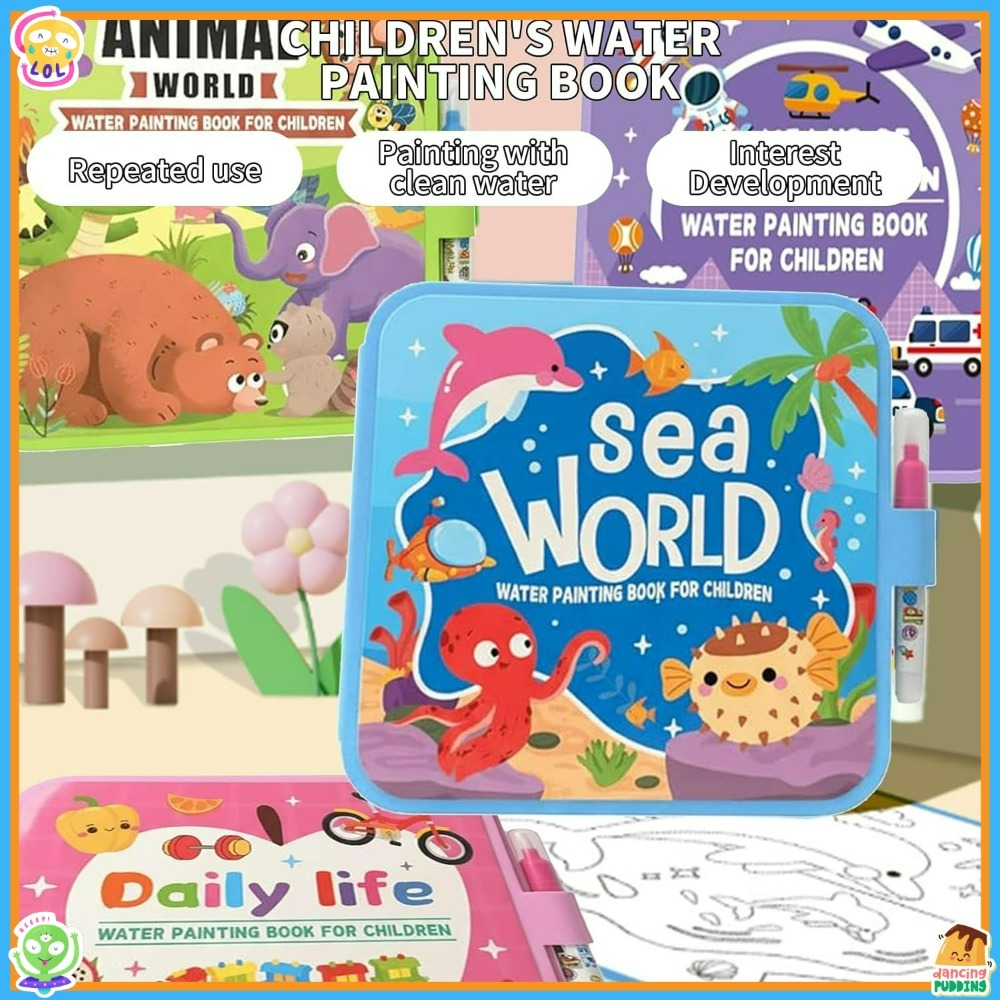Conjunto de livro mágico para  - Reusable Water Magic Coloring Book avaliação e preço
