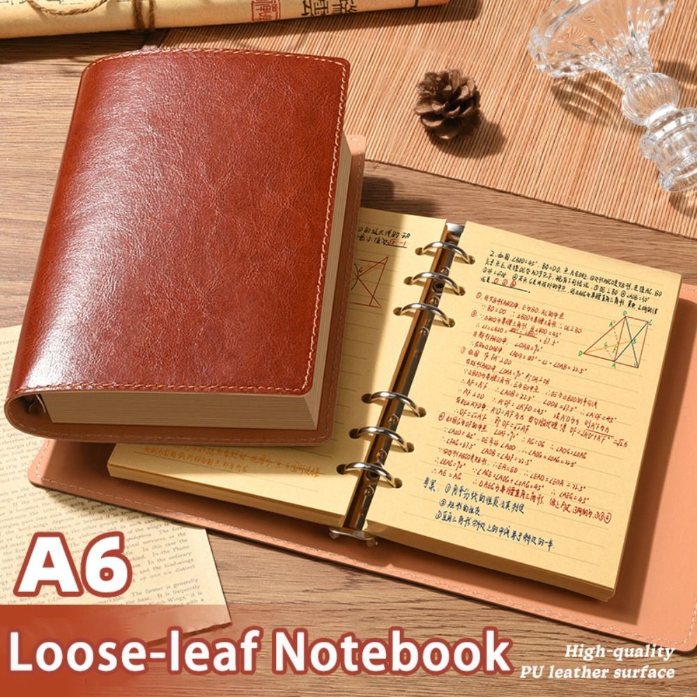 Novo Caderno A5/A6 com Folhas  - Vintage Leather Journal Notebook avaliação e preço