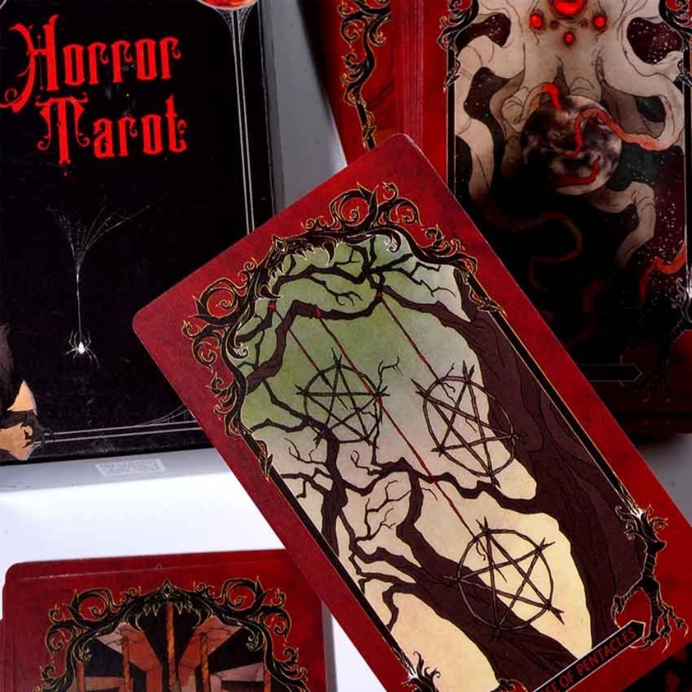 Horror tarot card game, 10.3x6 - Tarot Deck With Guidebook avaliação e preço
