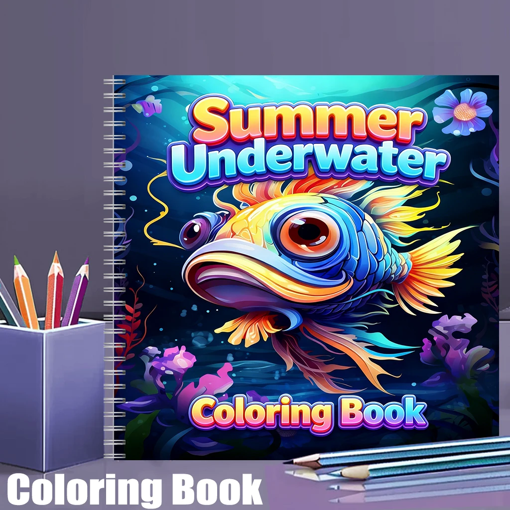 Livro de Colorir Subaquático d - Adult Coloring Book Stress Relief avaliação e preço