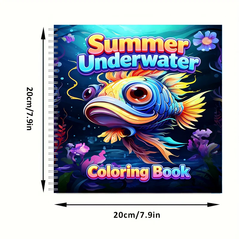 Livro de Colorir Subaquático d - Adult Coloring Book Stress Relief avaliação e preço