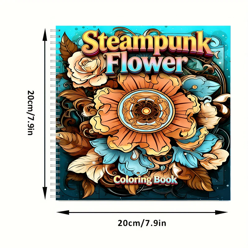Livro de Colorir Flores Steamp - Adult Coloring Book Stress Relief avaliação e preço