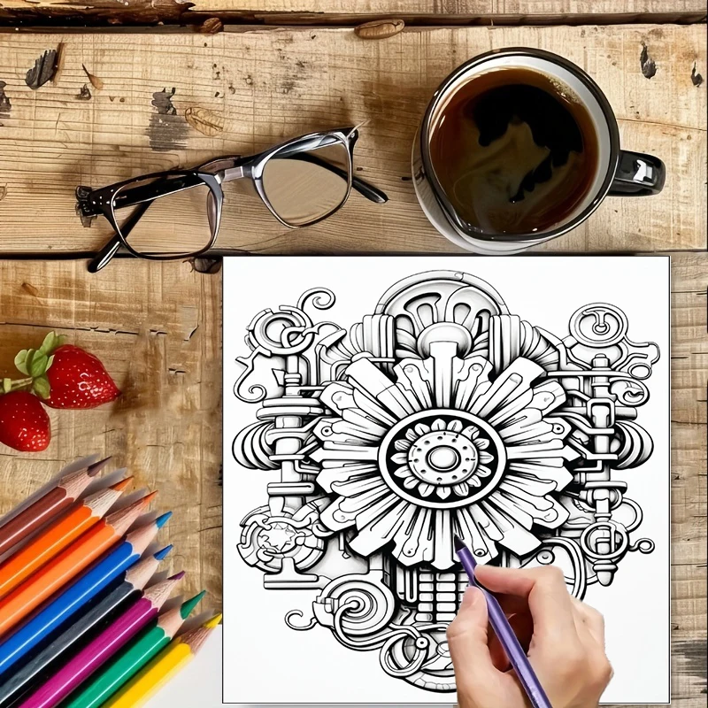 Livro de Colorir Flores Steamp - Adult Coloring Book Stress Relief avaliação e preço