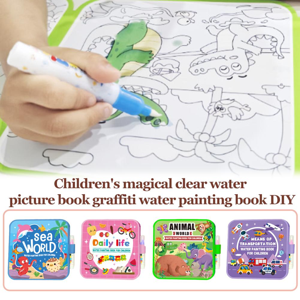 Livro de Pintura com Água Dobr - Reusable Water Magic Coloring Book avaliação e preço