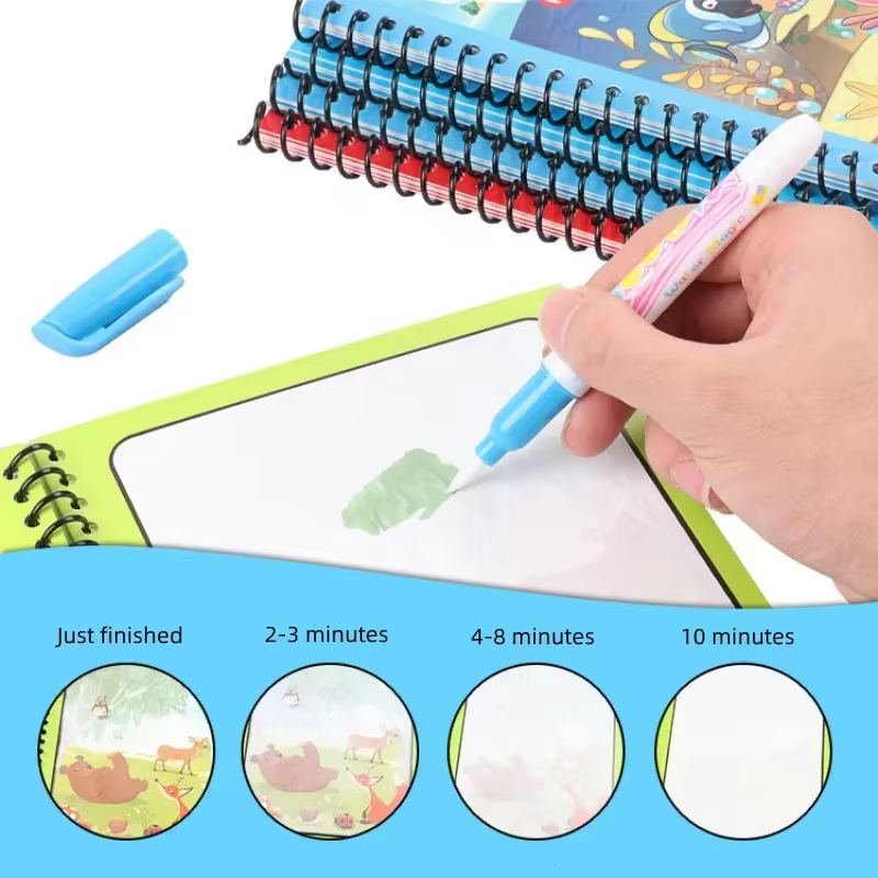 1pc reutilizável crianças livr - Reusable Water Magic Coloring Book avaliação e preço