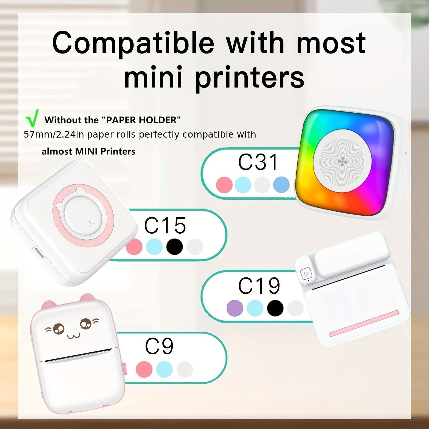 2/4/8 rolos de papel térmico a - Mini Pocket Thermal Printer Paper Roll avaliação e preço